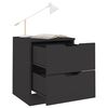 vidaXL Table de chevet noir 40x40x50 cm bois d&rsquo;ing&eacute;nierie