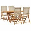 vidaXL Ensemble de salle &agrave; manger pour jardin 5 pc Beige