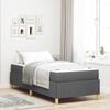 vidaXL Cadre de lit avec matelas Gris fonc&eacute; 80 x 200 cm tissu