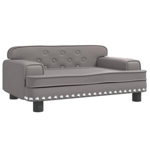 vidaXL Lit pour chien gris 70x45x30 cm similicuir