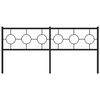 vidaXL T&ecirc;te de lit de remplacement m&eacute;tal noir 180 cm