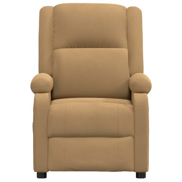 vidaXL Fauteuil de massage Marron Velours