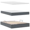 vidaXL Lit avec des lumi&egrave;res &agrave; LED Gris fonc&eacute; 140 x 190 cm Velours
