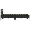 vidaXL Cadre de lit avec LED sans matelas noir 135x190 cm