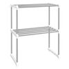 vidaXL &Eacute;tag&egrave;re pour micro-ondes blanc 51x27x63 cm aluminium