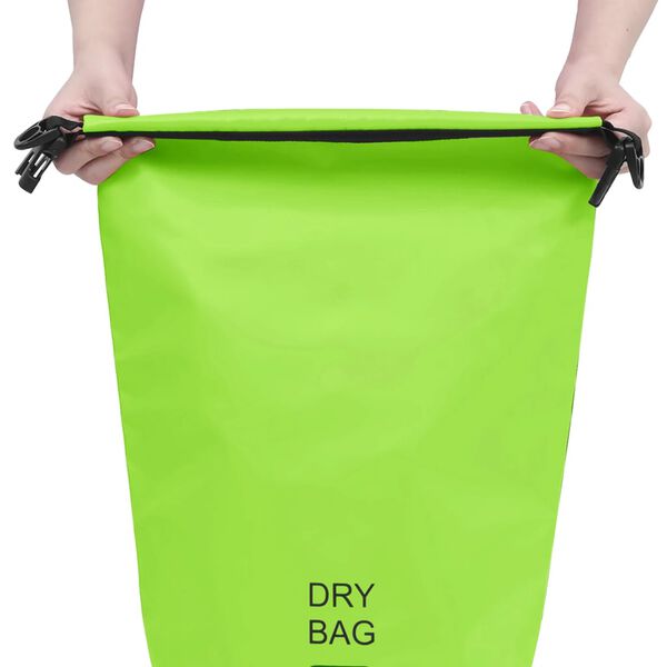 vidaXL Sac sec Vert 10 L PVC