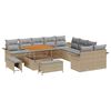vidaXL Ensemble de canap&eacute; de jardin 13 pcs Beige et Gris clair