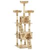 vidaXL Arbre &agrave; chat et griffoirs en sisal 170 cm Beige Motif de pattes