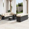 vidaXL Ensemble de canap&eacute; de jardin 12 pcs Noir et Cr&egrave;me polyrotin