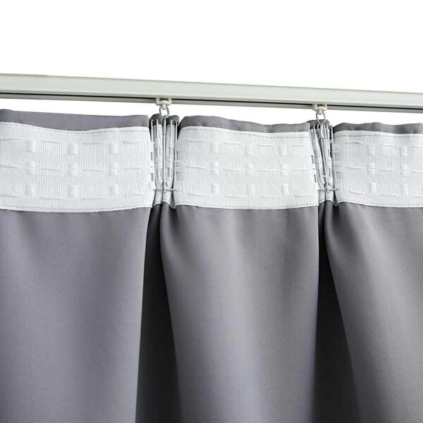 vidaXL Rideaux occultants avec crochets 2 pcs Gris 140x225 cm