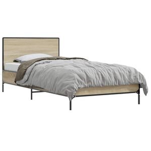 vidaXL Cadre de lit avec t&ecirc;te de lit Ch&ecirc;ne Sonoma 80 x 200 cm