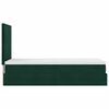 vidaXL Cadre de lit ottoman avec matelas vert foncé 90x200 cm velours