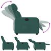 vidaXL Fauteuil inclinable Vert fonc&eacute; Tissu