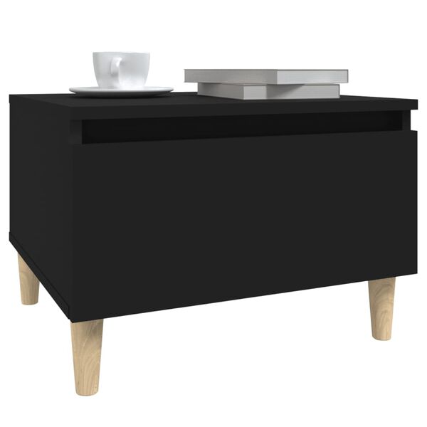 vidaXL Table d'appoint Noir 50x46x35 cm Bois d'ingénierie