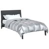 vidaXL Duvet d'hiver Argent&eacute; 200 x 135 cm Satin et Microfibre