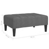 vidaXL Repose-pied Gris clair 78x56x32 cm Tissu