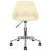 vidaXL Chaises pivotantes &agrave; manger lot de 2 cr&egrave;me similicuir
