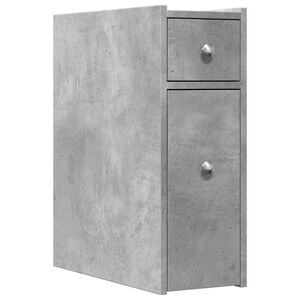 vidaXL Armoire de salle de bain &eacute;troite avec roulettes gris b&eacute;ton