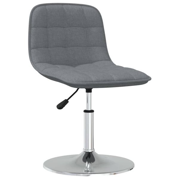 vidaXL Chaises pivotantes &agrave; manger lot de 2 gris clair tissu