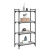 vidaXL Biblioth&egrave;que &agrave; 4 niveaux sonoma gris 60x30x120 cm