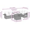 vidaXL Salon de jardin avec coussins 7 pcs gris clair r&eacute;sine tress&eacute;e