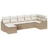 vidaXL Ensemble de canap&eacute; de jardin 7 pc Beige et cr&egrave;me polyrotin