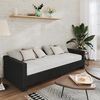 vidaXL Lit avec &eacute;clairage USB Noir Tissu 90x200 cm