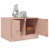 vidaXL Table basse rose 67x50x44 cm acier
