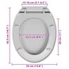 vidaXL Si&egrave;ge de toilette &agrave; fermeture en douceur Gris clair Ovale