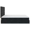 VidaXL Cadre de lit ottoman avec matelas noir 180x200cm velours