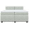 vidaXL Sommier &agrave; lattes de lit et matelas Gris clair 200x200cm Velours