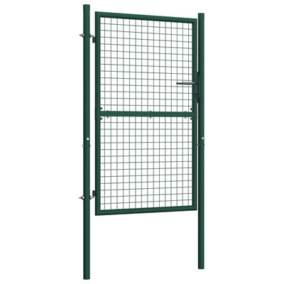 vidaXL Portail de clôture acier 100x175 cm vert