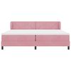 vidaXL Lit &agrave; ressorts avec matelas Rose 200 x 200 cm Velours
