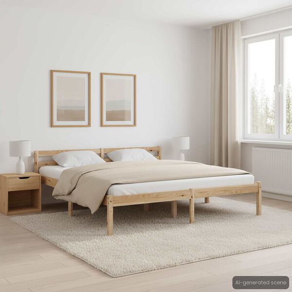 vidaXL Cadre de lit sans matelas bois massif de pin 180x200 cm