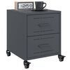 vidaXL Tables de chevet 2 pcs anthracite 36x39x43,5 cm acier