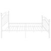 vidaXL Cadre de lit sans matelas blanc m&eacute;tal 140x200 cm