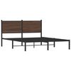 vidaXL Cadre de lit en métal sans matelas chêne marron 140x190 cm