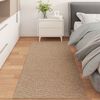 vidaXL Tapis de surface Moir&eacute; HUARTE Naturel 150 x 80 cm Polyester