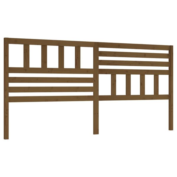 vidaXL T&ecirc;te de lit Marron miel 206x4x100 cm Bois massif de pin