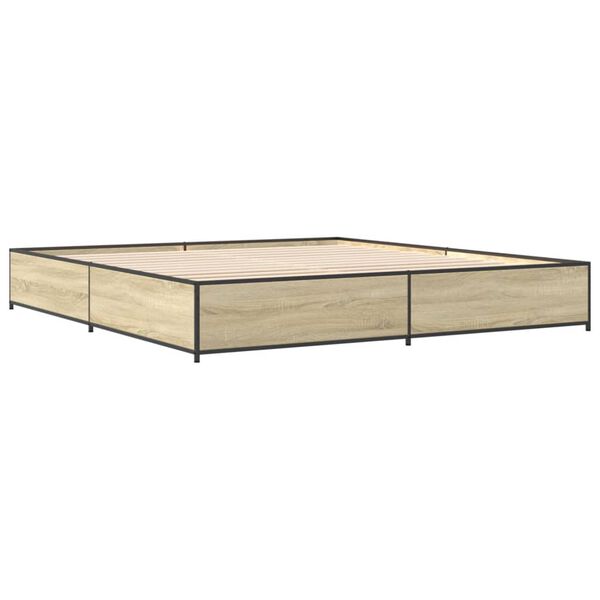 vidaXL Cadre de lit sans matelas ch&ecirc;ne sonoma 180x200 cm