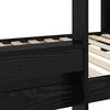 vidaXL Lit Superpos&eacute; pour Enfants avec matelas Ch&ecirc;ne noir 75 x 190 cm
