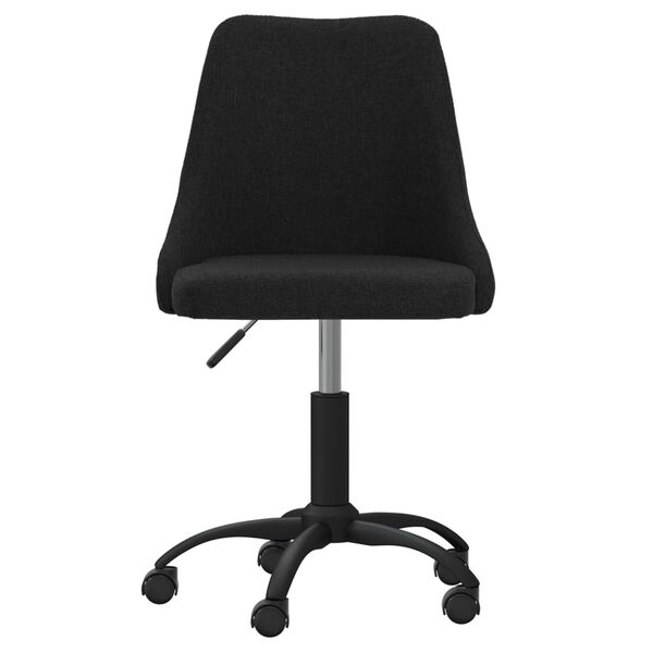 vidaXL Chaises pivotantes &agrave; manger lot de 4 noir tissu