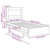 vidaXL Lit de Rangement Ch&ecirc;ne fum&eacute; 100 x 200 cm Bois d'ing&eacute;nierie
