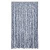 vidaXL Moustiquaire bleu et blanc 118x220 cm chenille