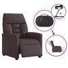 vidaXL Fauteuil inclinable &eacute;lectrique Marron fonc&eacute; Tissu