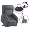 vidaXL Fauteuil inclinable électrique gris similicuir
