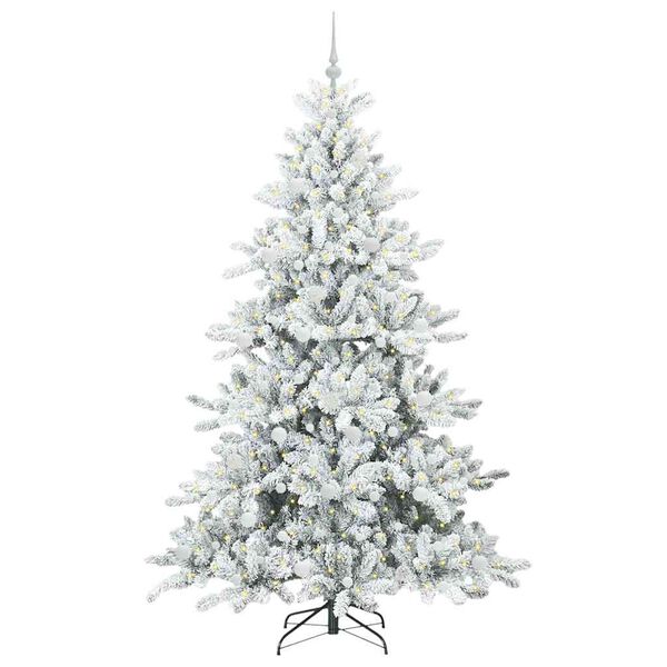 vidaXL Sapin de No&euml;l Artificiel &agrave; Branches Articul&eacute;es Blanc 210 cm