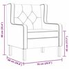 vidaXL Fauteuil blanc crème tissu
