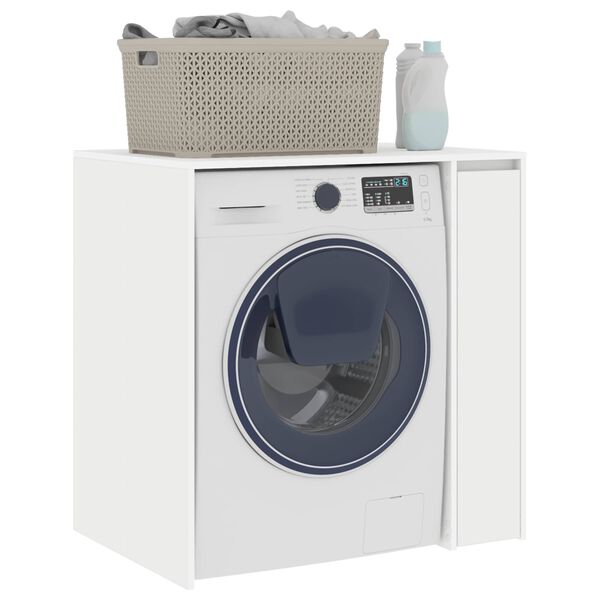 vidaXL Armoire pour machine &agrave; laver avec porte Blanc 87 x 60 x 89 cm