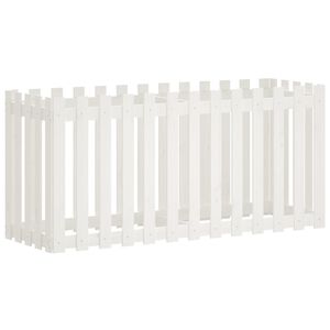 vidaXL Lit sur&eacute;lev&eacute; de jardin design de cl&ocirc;ture 150x50x70cm pin massif
